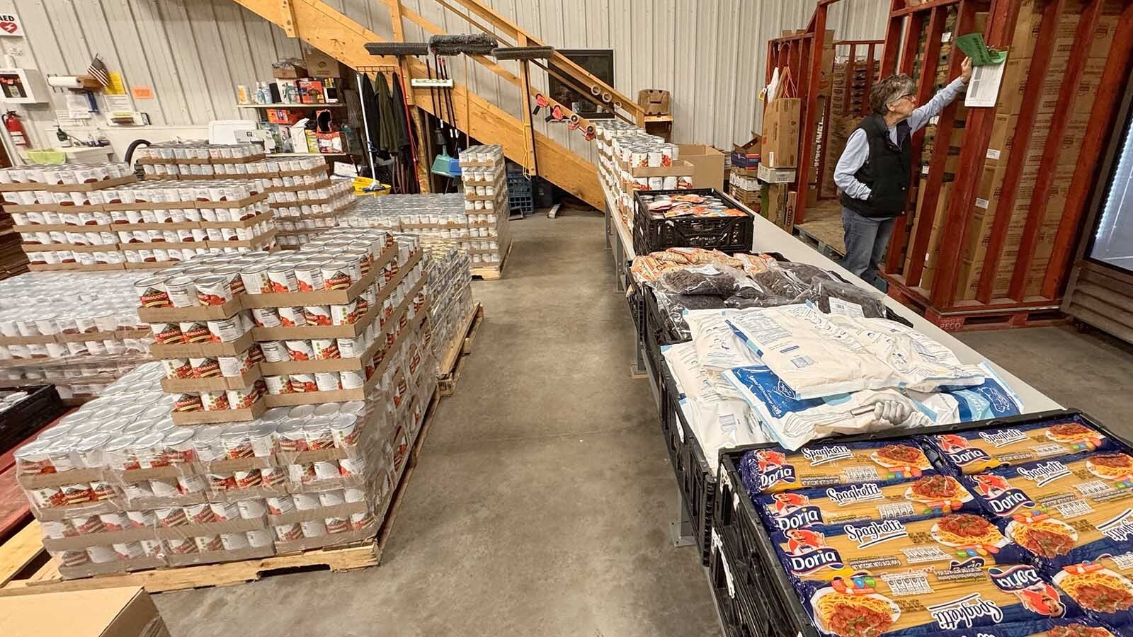 Jamie Pullos, a 10-year volunteer at St. Joseph's Food Pantry — the largest in Cheyenne — says the organization has been getting more calls recently as people expect SNAP benefits to stop Nov. 1 during the government shutdown.