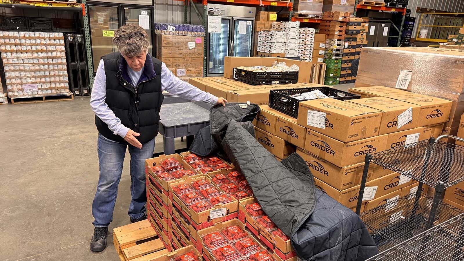 Jamie Pullos, a 10-year volunteer at St. Joseph's Food Pantry — the largest in Cheyenne — says the organization has been getting more calls recently as people expect SNAP benefits to stop Nov. 1 during the government shutdown.