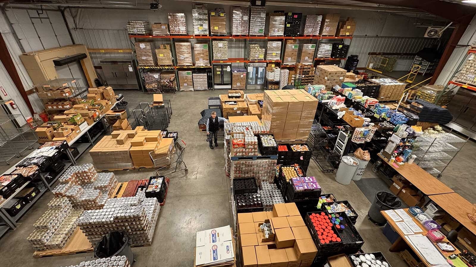 Jamie Pullos, a 10-year volunteer at St. Joseph's Food Pantry — the largest in Cheyenne — says the organization has been getting more calls recently as people expect SNAP benefits to stop Nov. 1 during the government shutdown.