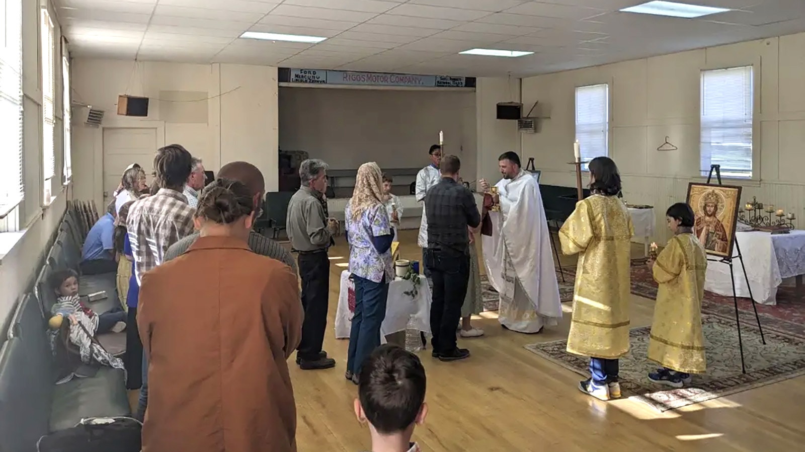 Members of St. Luke Ukrainian Greek Catholic Church worship in Cody.