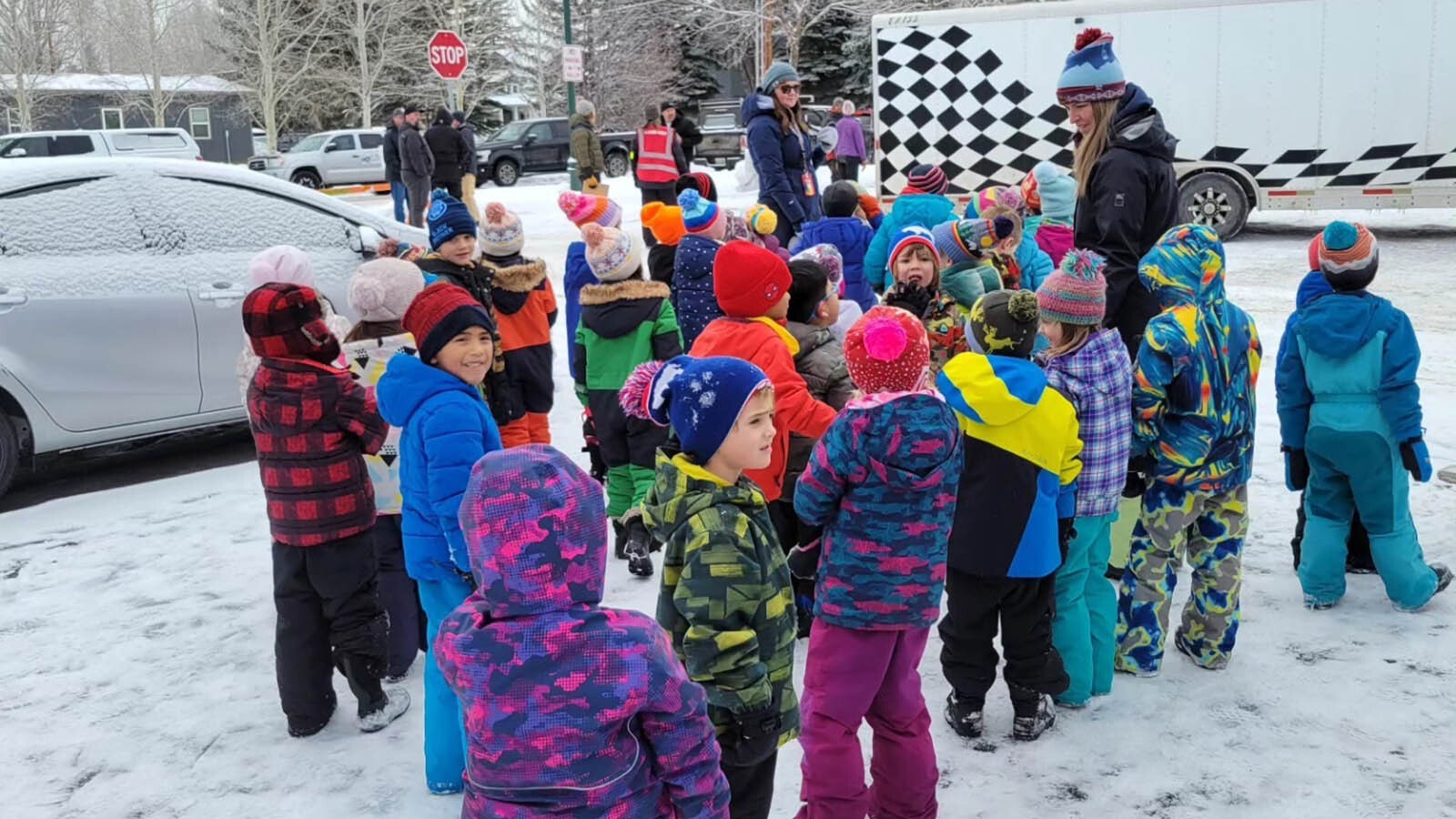 Local kids get inspired meeting the dogs and their mushers.