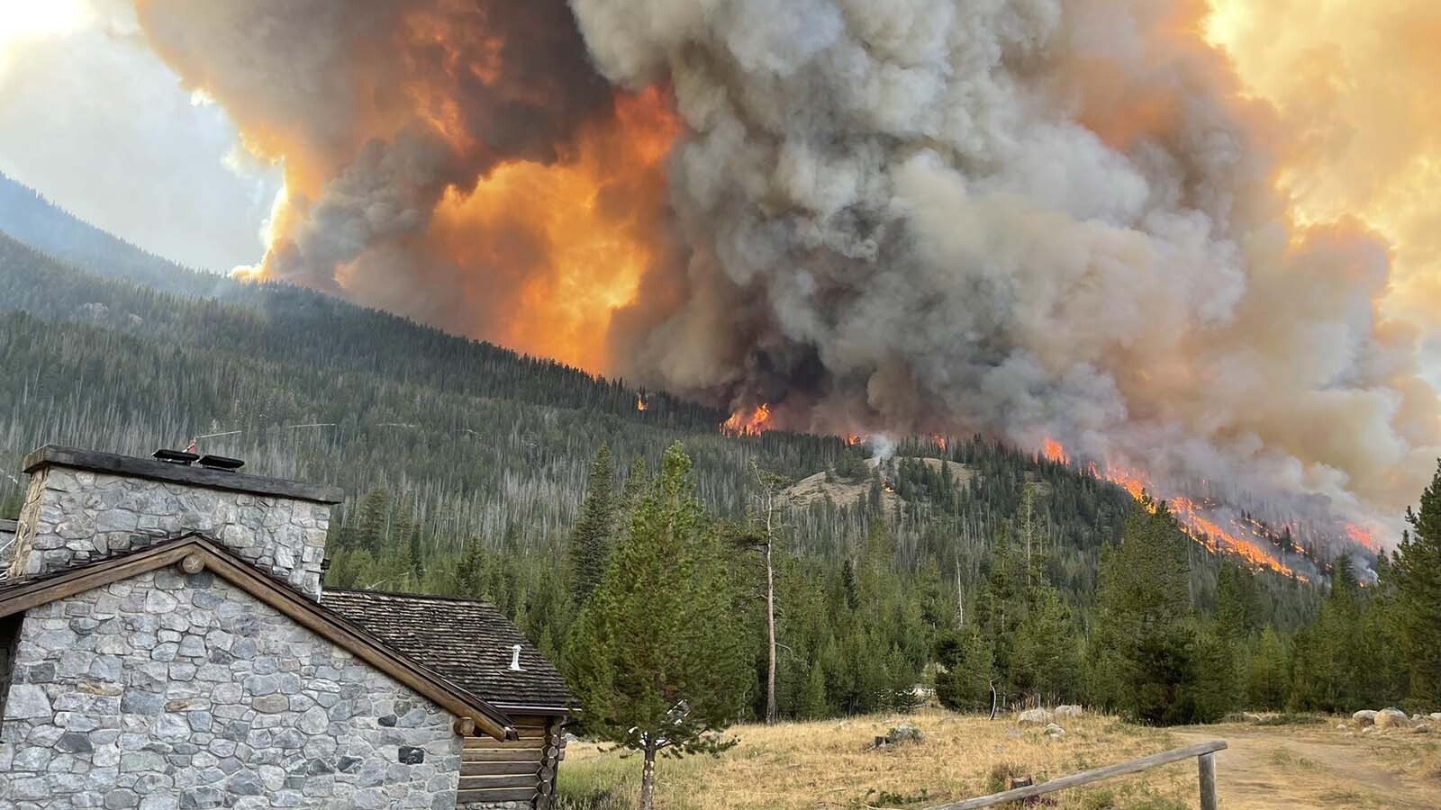 The Dollar Lake Fire came close to the historic GP Bar Ranch and the old stone house still standing there.