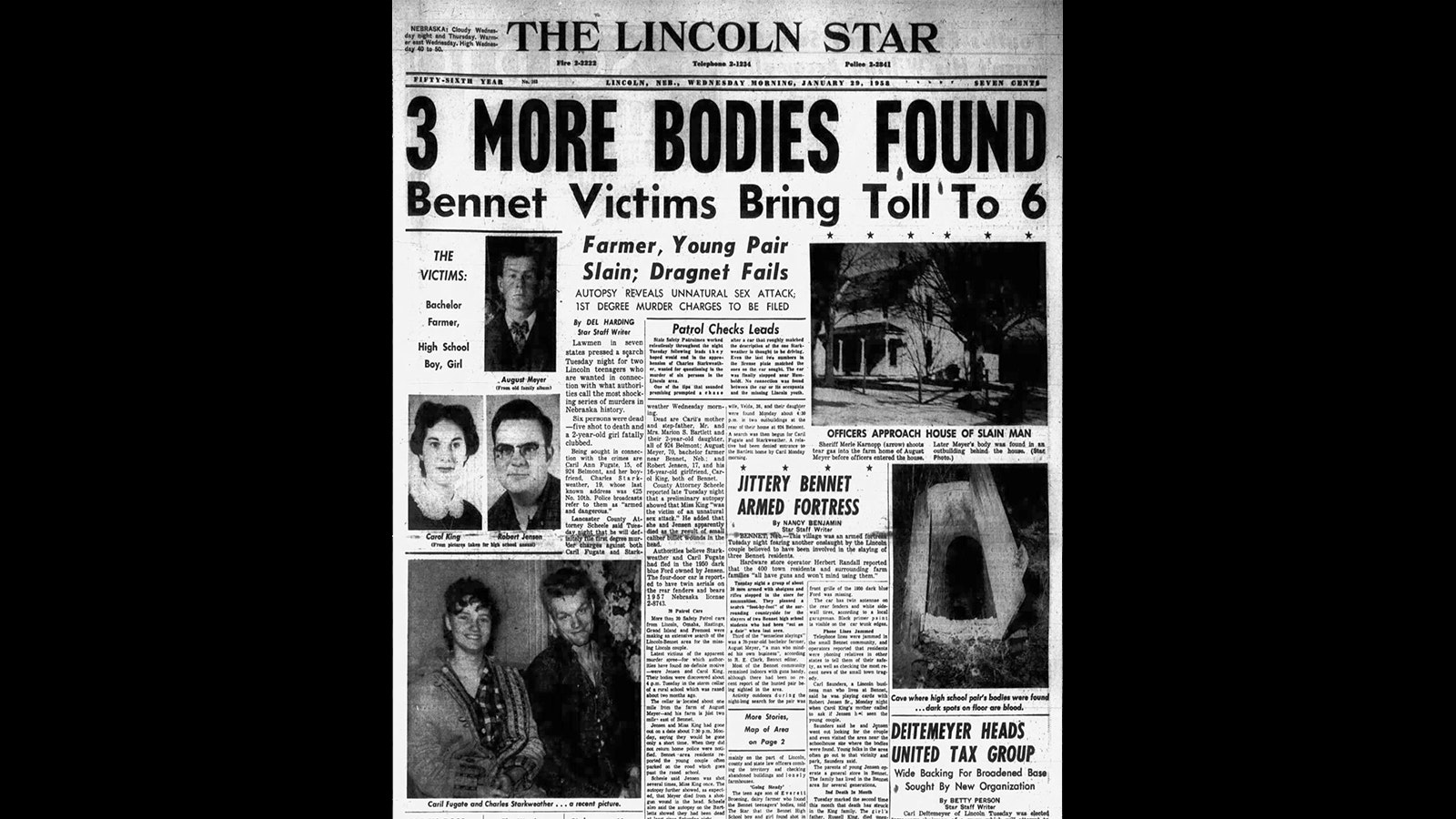 The Lincoln Star on Jan. 29 reports more murders during crime spree.