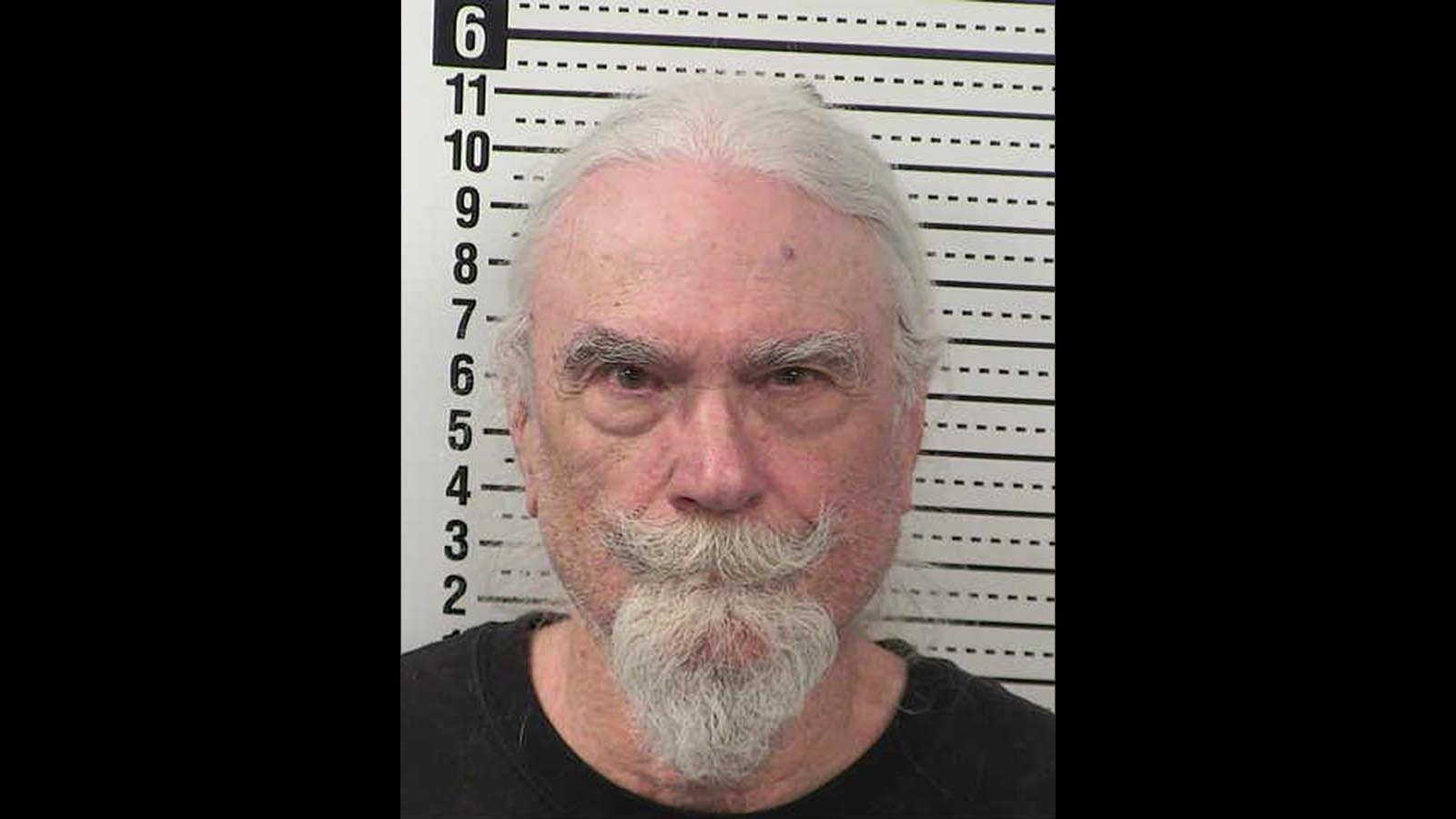 Stephen Craig Campbell, accused of sending a bomb to his ex-wife’s new boyfriend’s house in Green River, Wyoming, in 1982, has been caught in New Mexico after more than 40 years, allegedly living under a dead classmate's identity. The blast blew off one of the woman’s fingers and caused other injuries. This is his booking photo in New Mexico after his Feb. 19, 2025, arrest.