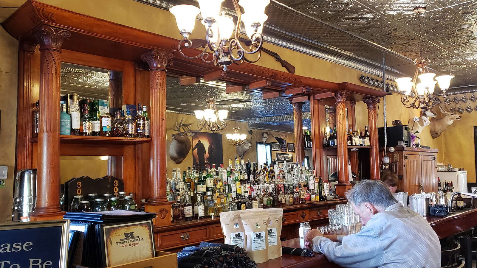 Wyoming's oldest back bar is in Miners And Stockmen's Steakhouse And Spirits.