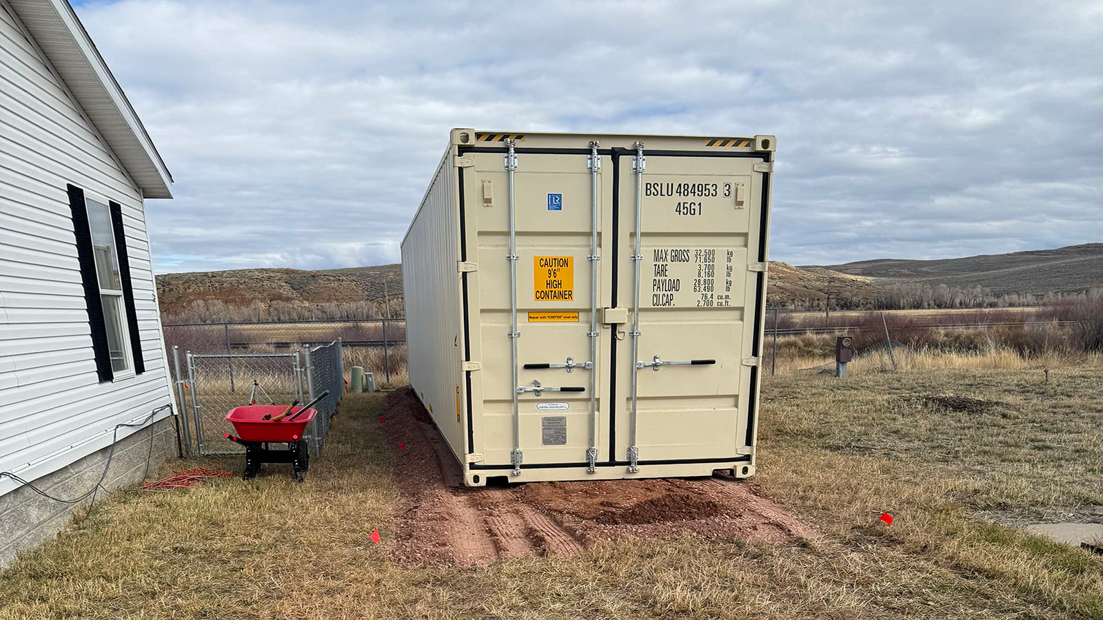Steve Evans' Connex storage container is on his own property next to his home. The city has forced him to move it.