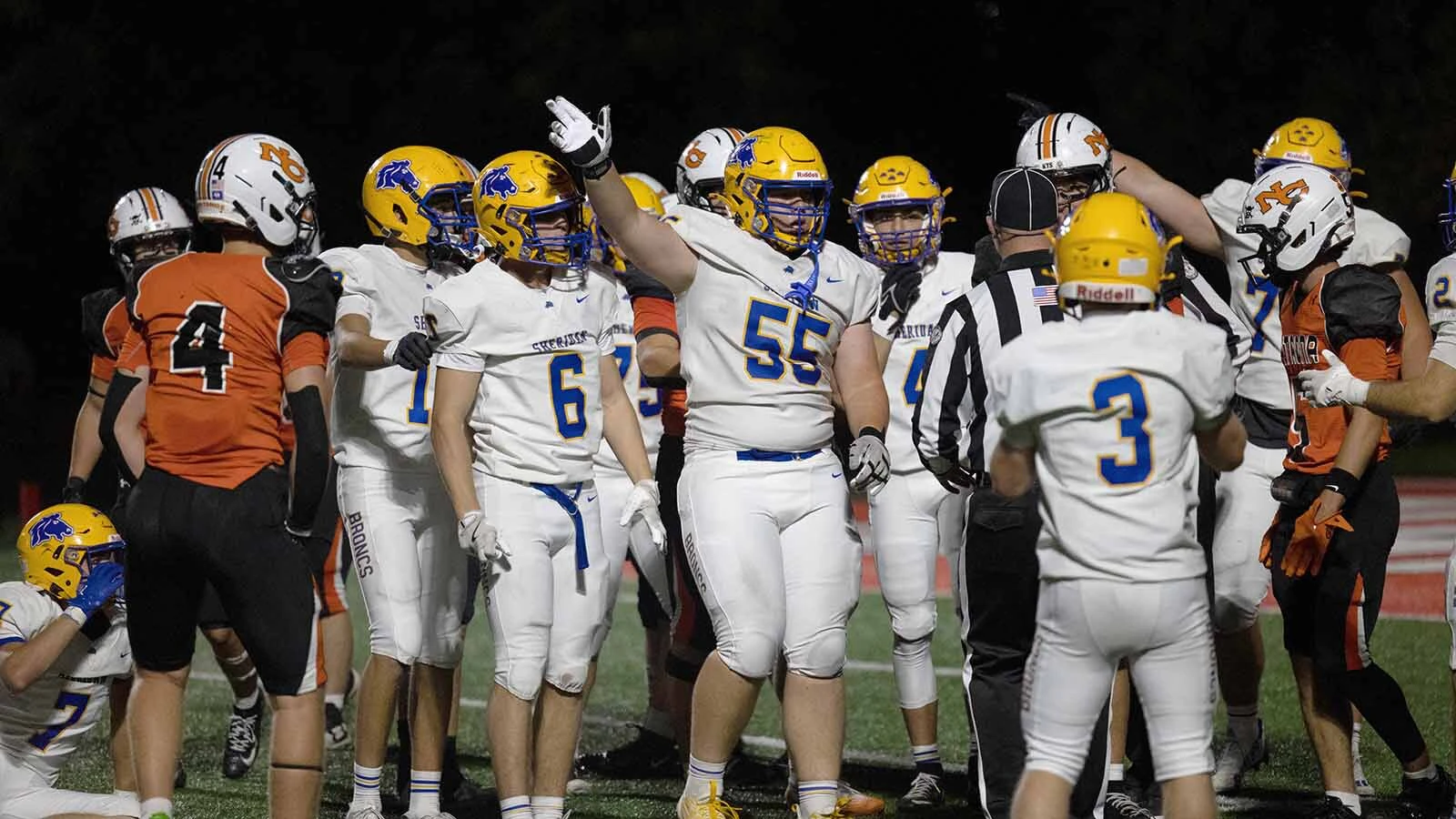 The Broncs fell behind early to Natrona and the Mustangs kept pouring it on in their 38-0 win.