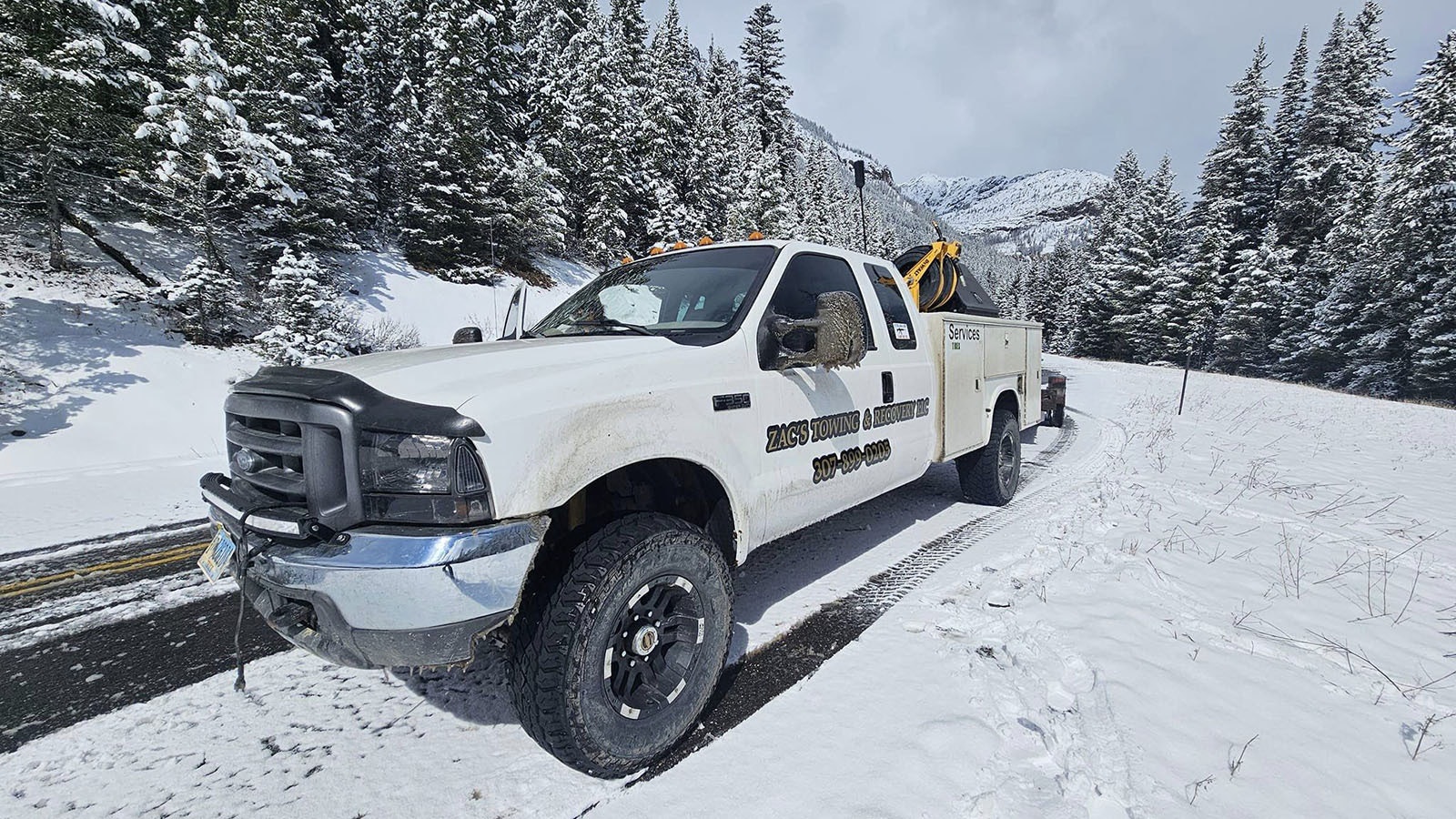Zac's Towing and Recovery often pulls out stuck vehicles in and around Yellowstone during the winter season.