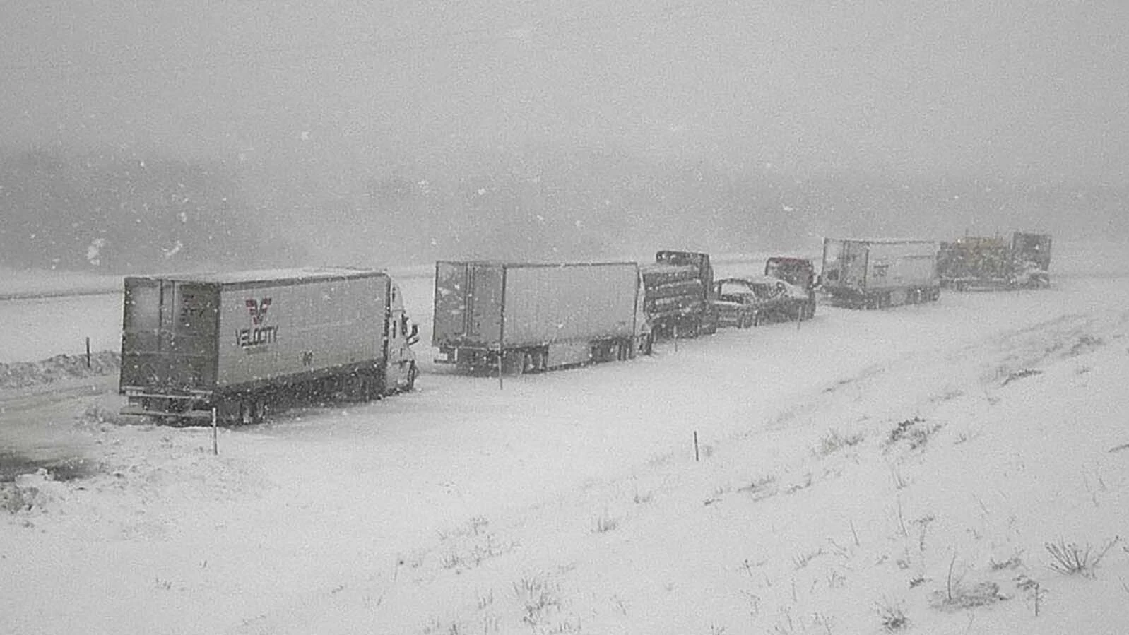 Southern Wyoming is shut down Monday by an intense blizzard that’s closed Interstate 80, took out power grids, and stranded motorists for hours. “I have less than a quarter of a tank of gas,” says one woman stuck near Rawlins for more than six hours.