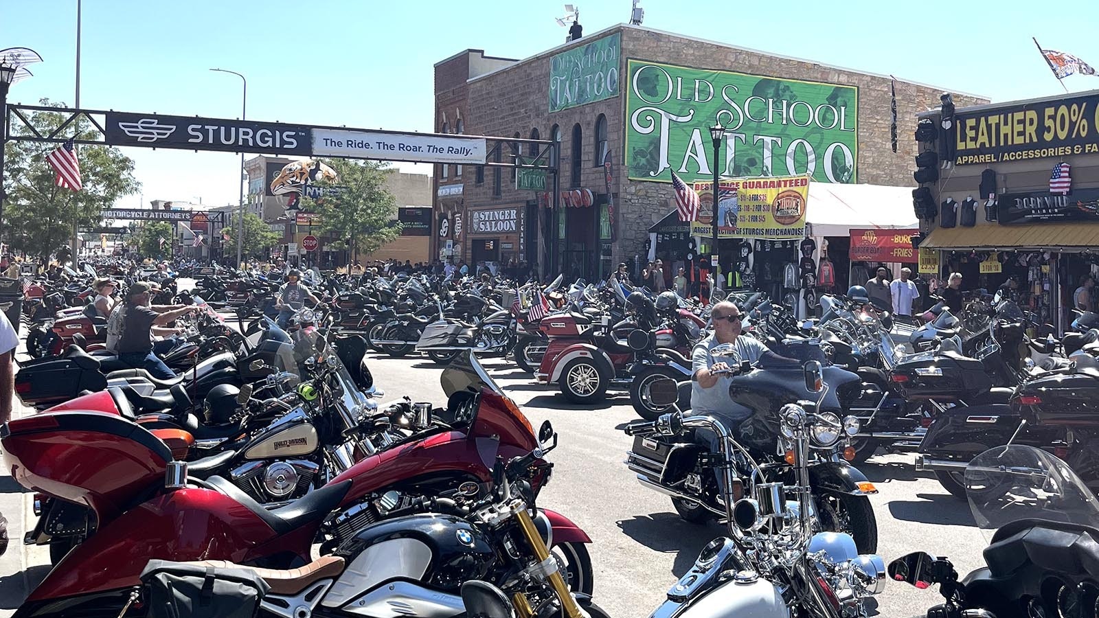 It may not look it by the crowds of bikes lining the main drag in Sturgis, South Dakota, but locals say the first day of the 84th Sturgis Motorcycle Rally was a little slow.