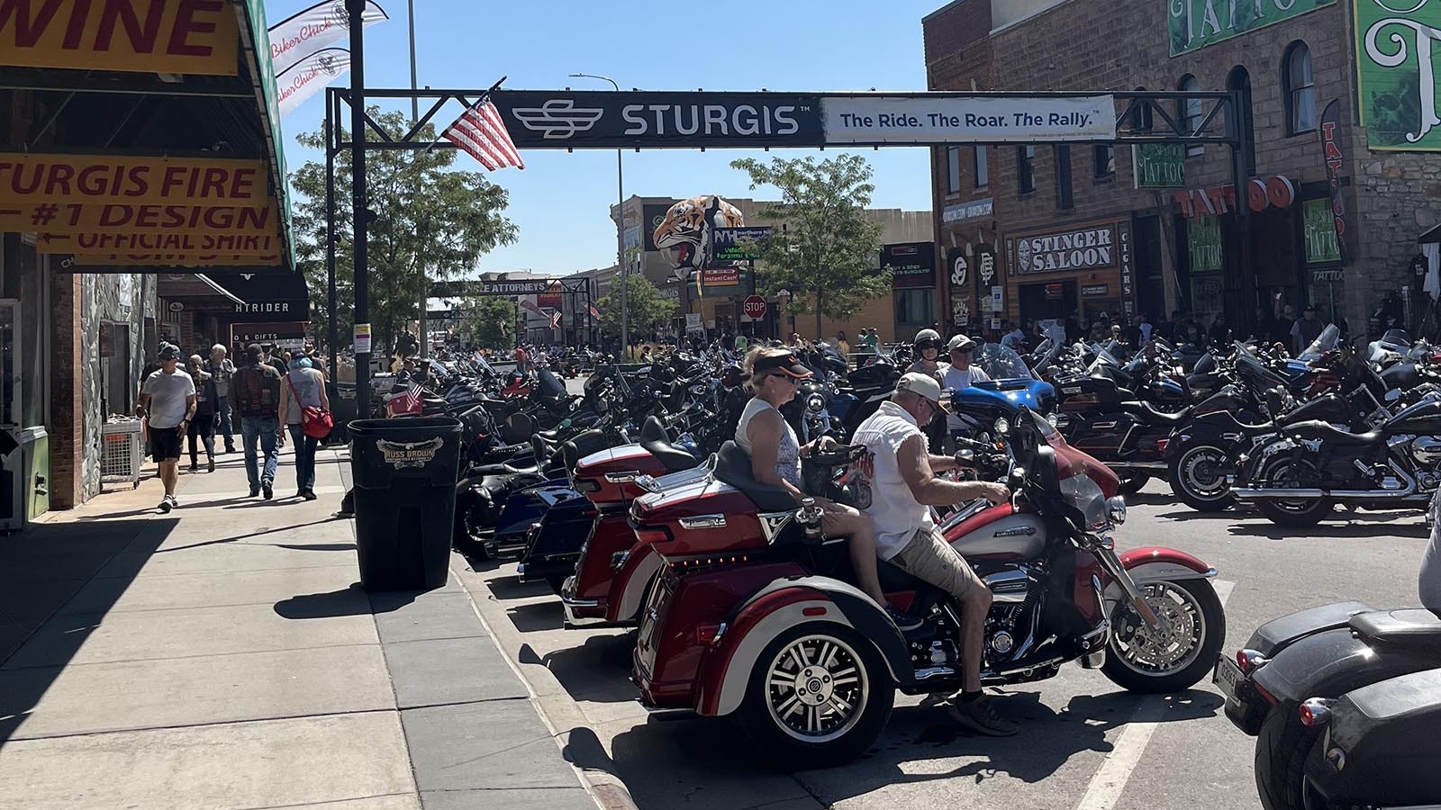 It may not look it by the crowds of bikes lining the main drag in Sturgis, South Dakota, but locals say the first day of the 84th Sturgis Motorcycle Rally was a little slow.