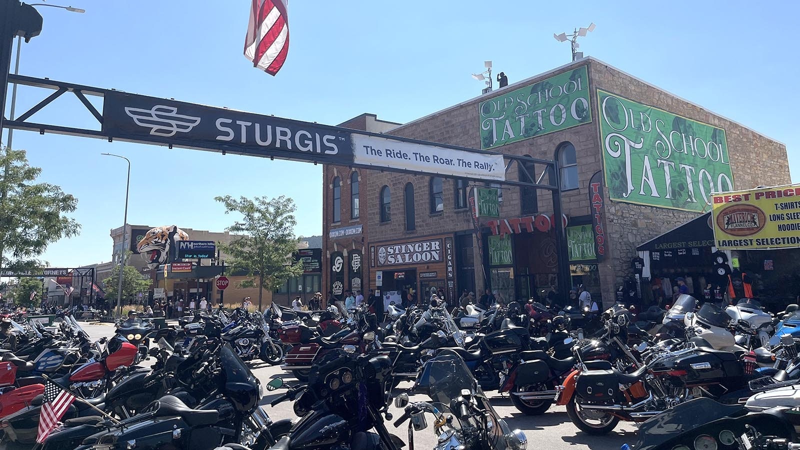 It may not look it by the crowds of bikes lining the main drag in Sturgis, South Dakota, but locals say the first day of the 84th Sturgis Motorcycle Rally was a little slow.