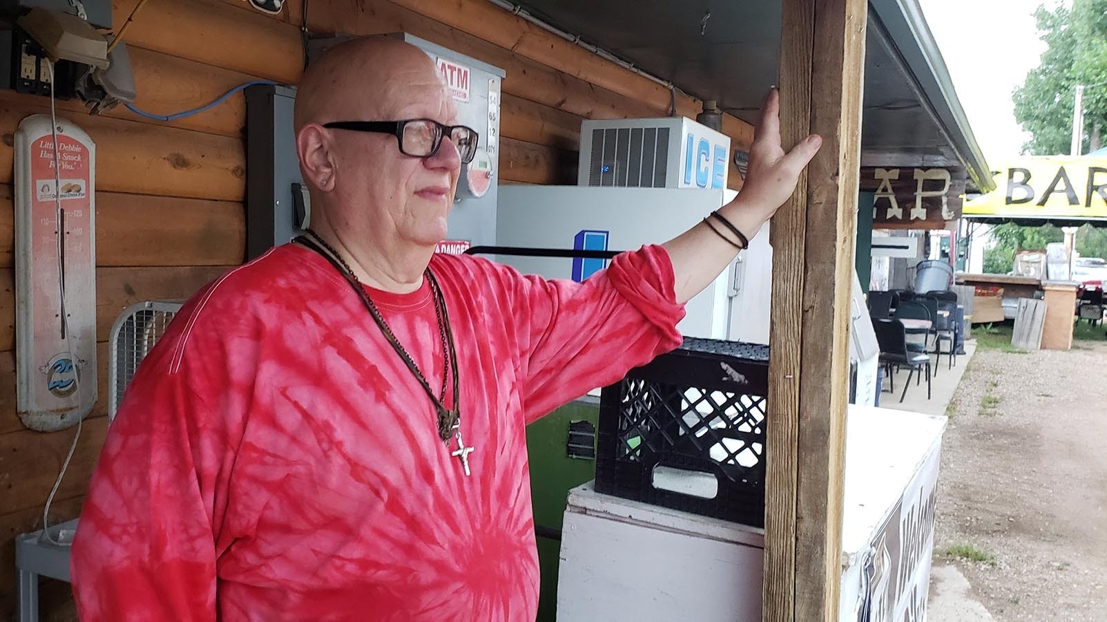 Rain isn't dampening spirits for business owners like Michael Dean Coronato owner of the Ponderosa Cafe. He's been getting ready for the month of August since December.