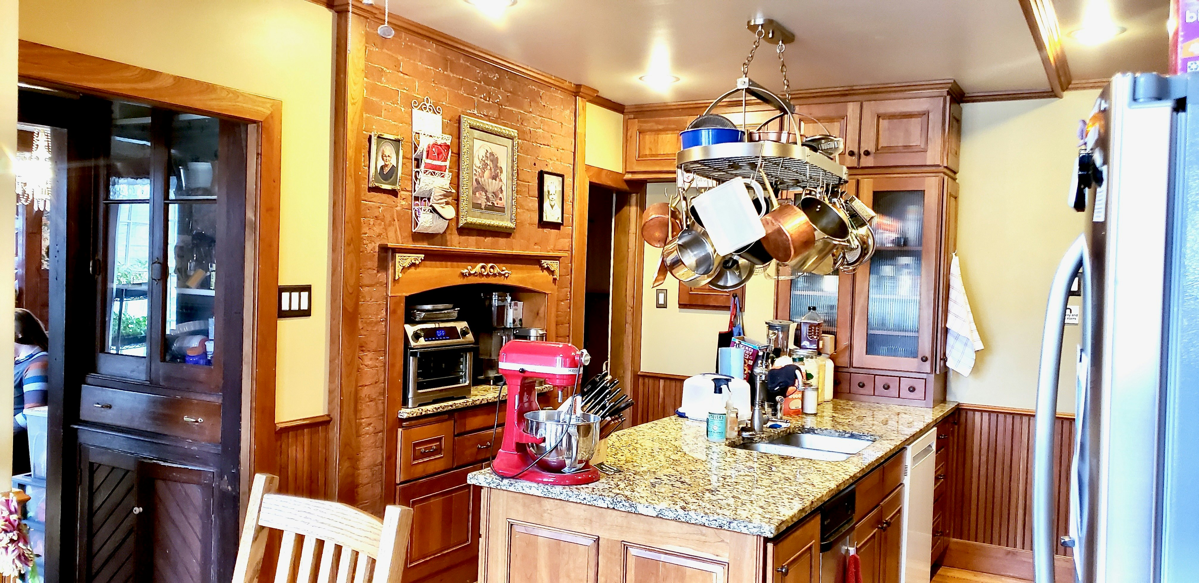 The kitchen in the Sturgis House has been modernized, but still has an authentic antique feel.