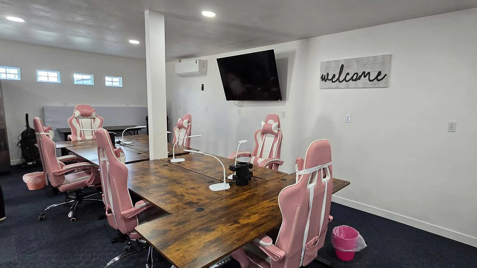 A craft area has been created inside what used to be the Sturgis Mansion's garage for the craft retreat, Hollowberry Manor.