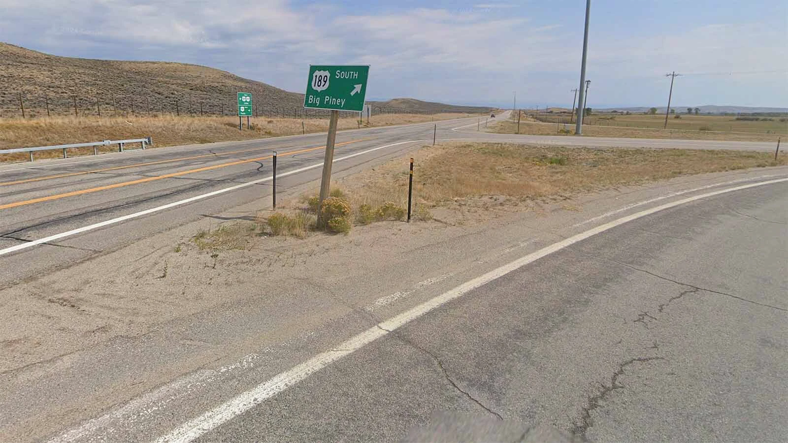 Sublette County doesn't have a traffic light. Here's the intersection of the two main highways through the county, U.S. Highways 189 and 191.