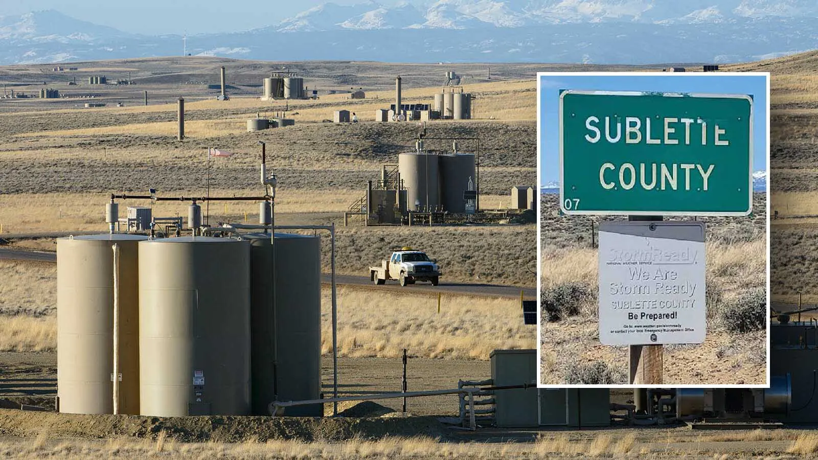 The Jonah natural gas field south of Pinedale in Sublette County, Wyoming.