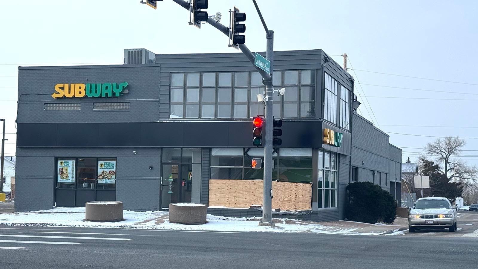 A car plowed into a Cheyenne Subway store on Sunday, taking out a wall of windows and closing the sandwich shop. It’s the fourth time the Subway at that busy intersection has been hit that employees can remember.