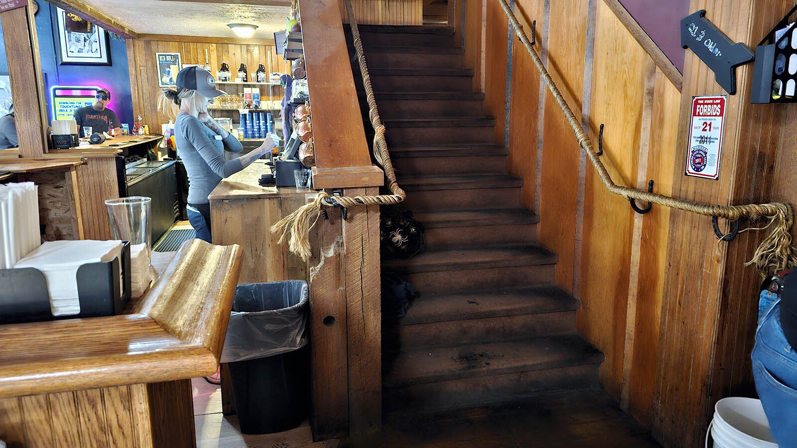 A ghost girl has been seen standing at the bottom of these stairs, watching patrons of the Suds Bros. Brewery.