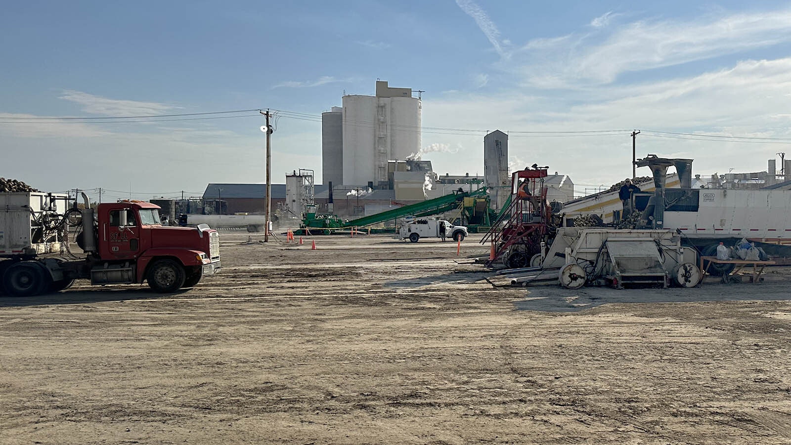 The Wyoming Sugar Co. is a complete operation. The farmers deliver the sugar beets and they are processed into sugar on-site.