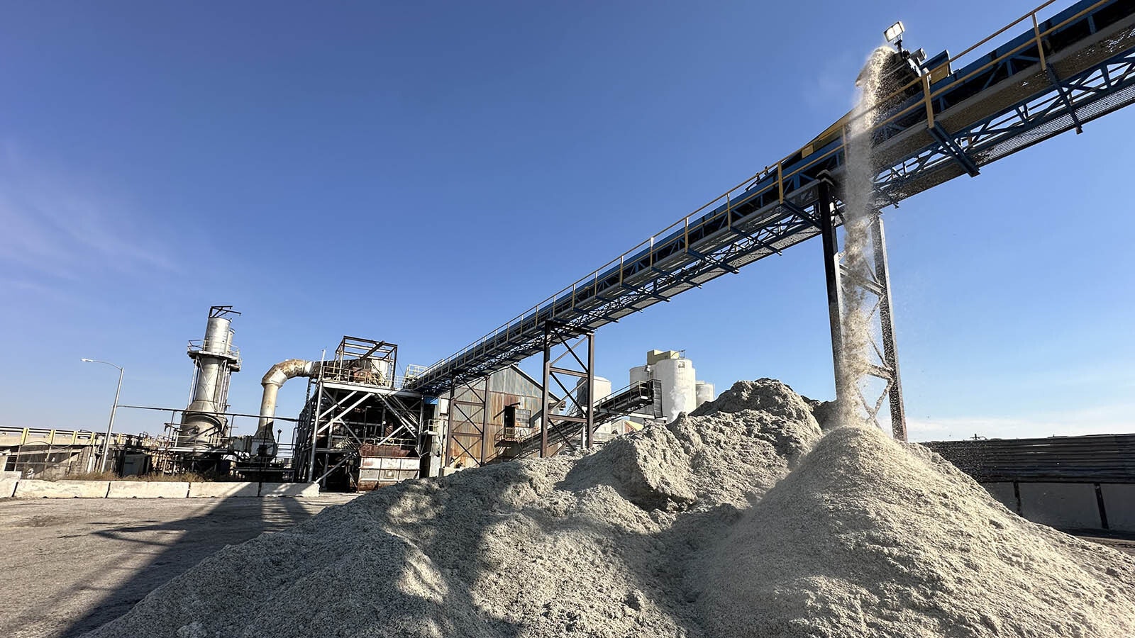 The sugar beet pulp at the Wyoming Sugar Co. used to be dried and made into a product that was sent to Japan. It became too expensive and instead, the pulp is sold locally for feed supplement to ranchers for cattle and sheep.