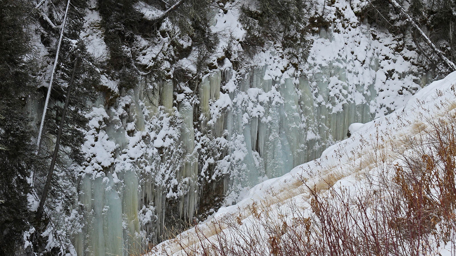 It's easy to see where Ice Box Canyon in Yellowstone National Park got is name in this file photo.