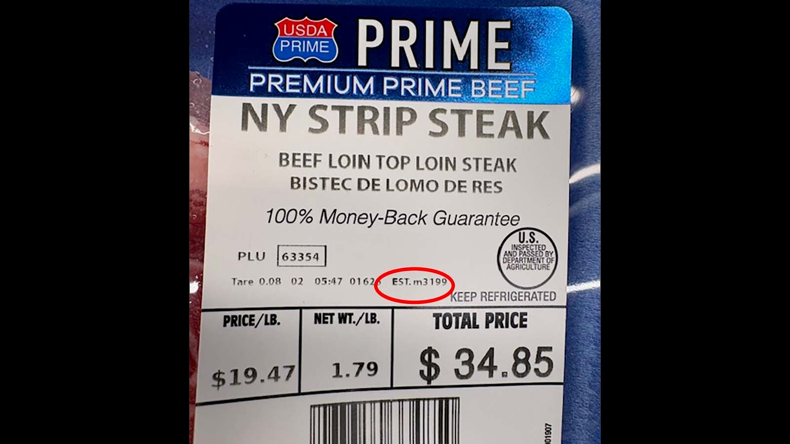 Code m3199 marks packages from Sustainable Beef that have landed in Walmart stores.