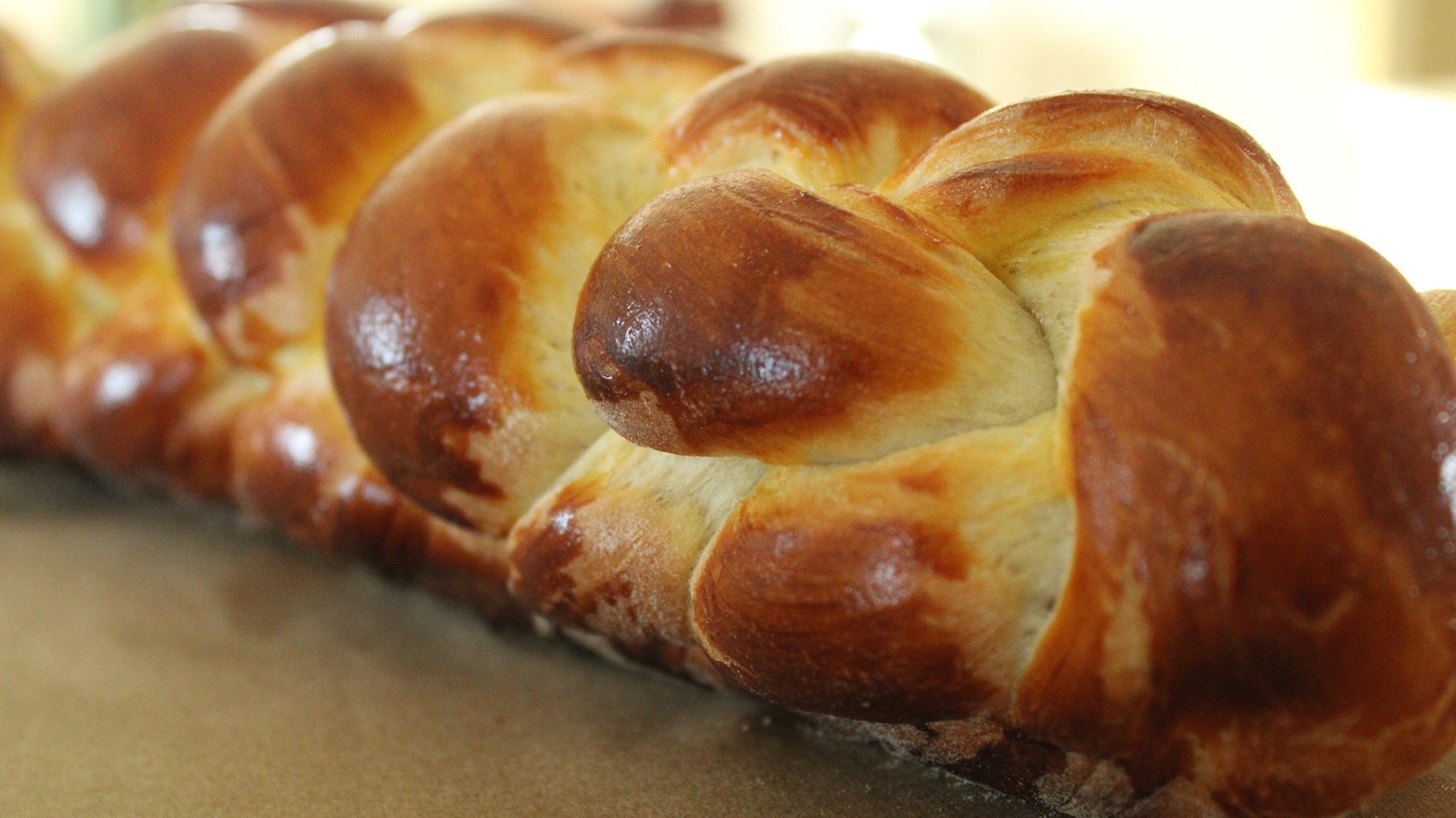 Traditional Swiss butterzopf bread.