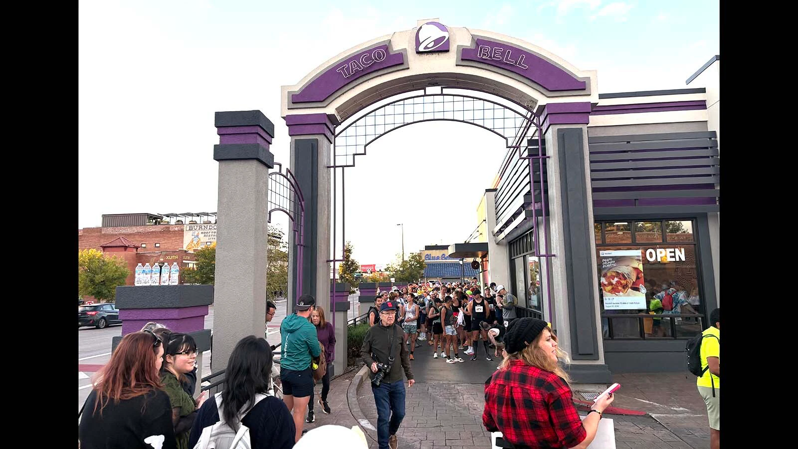 The starting line at The Loco Strikes Back Taco Bell 50K ultramarathon in Denver on Saturday, Oct. 3, 2026, looked like a portal straight into Mario Kart.