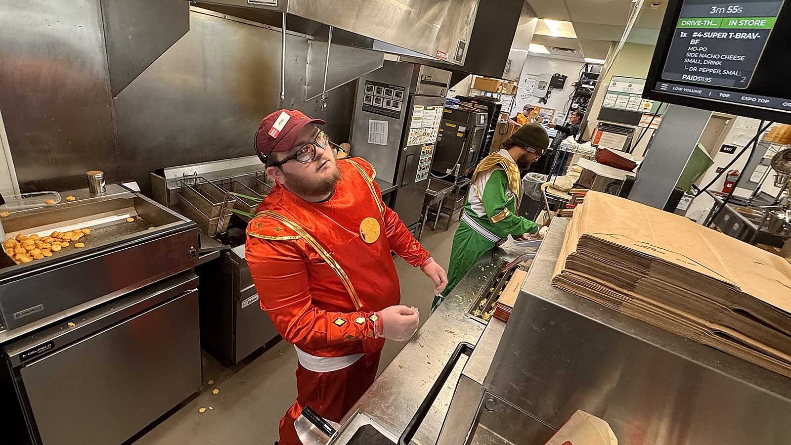 Everything is computerized in this Taco John's near the Wyoming Capitol, even on days when the crew dresses up as Power Rangers.