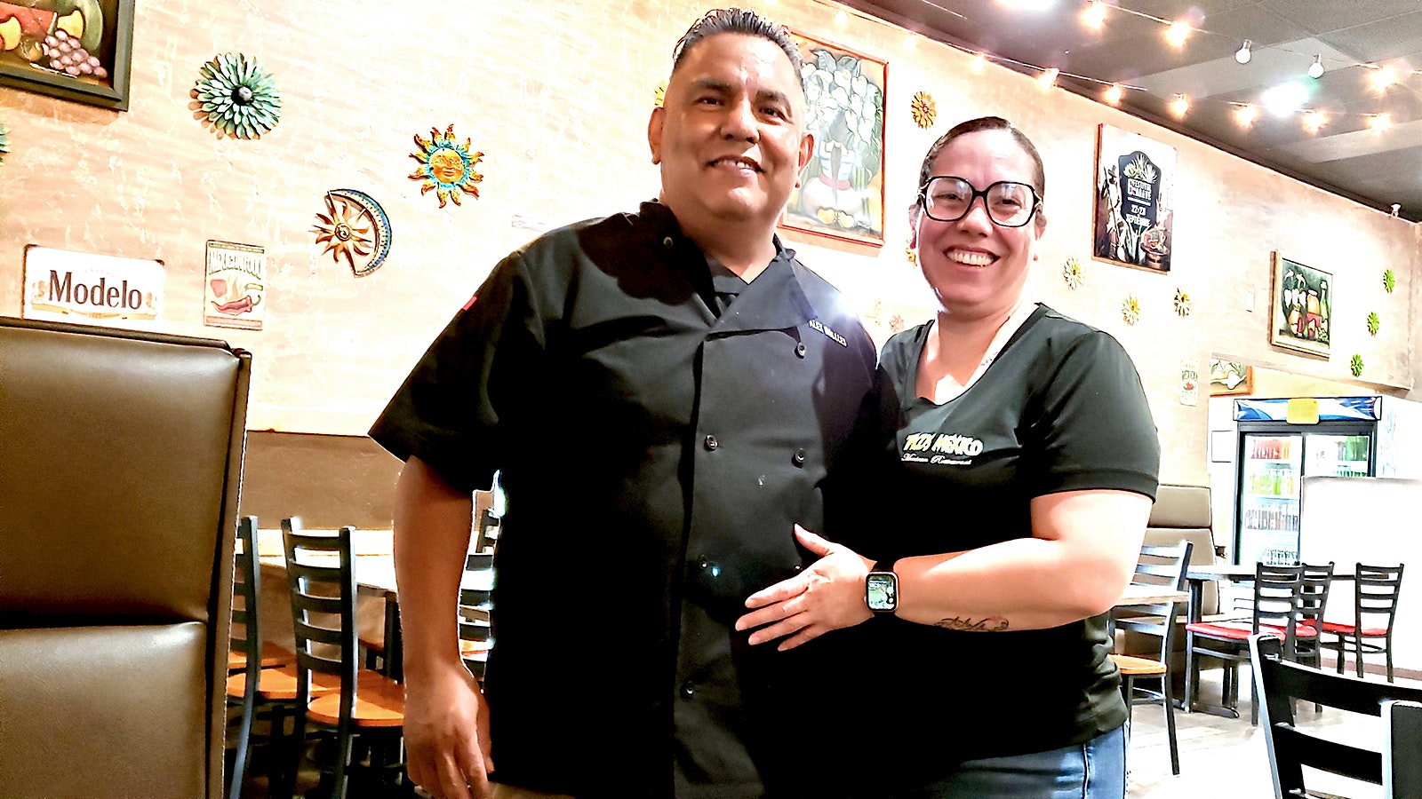Tacos Mexico Alex and Teresa Rosales pos together in their restaurant Tacos Mexico in Casper The restaurant is among three that are serving yak meat from Star Valley Ranch 7 17 23