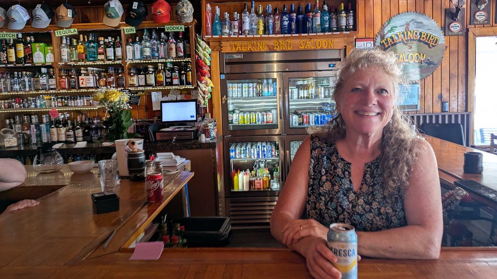 Debby Norris has been tending bar at the Talking Bird Saloon in St. Regis, Montana, for more than 40 years.