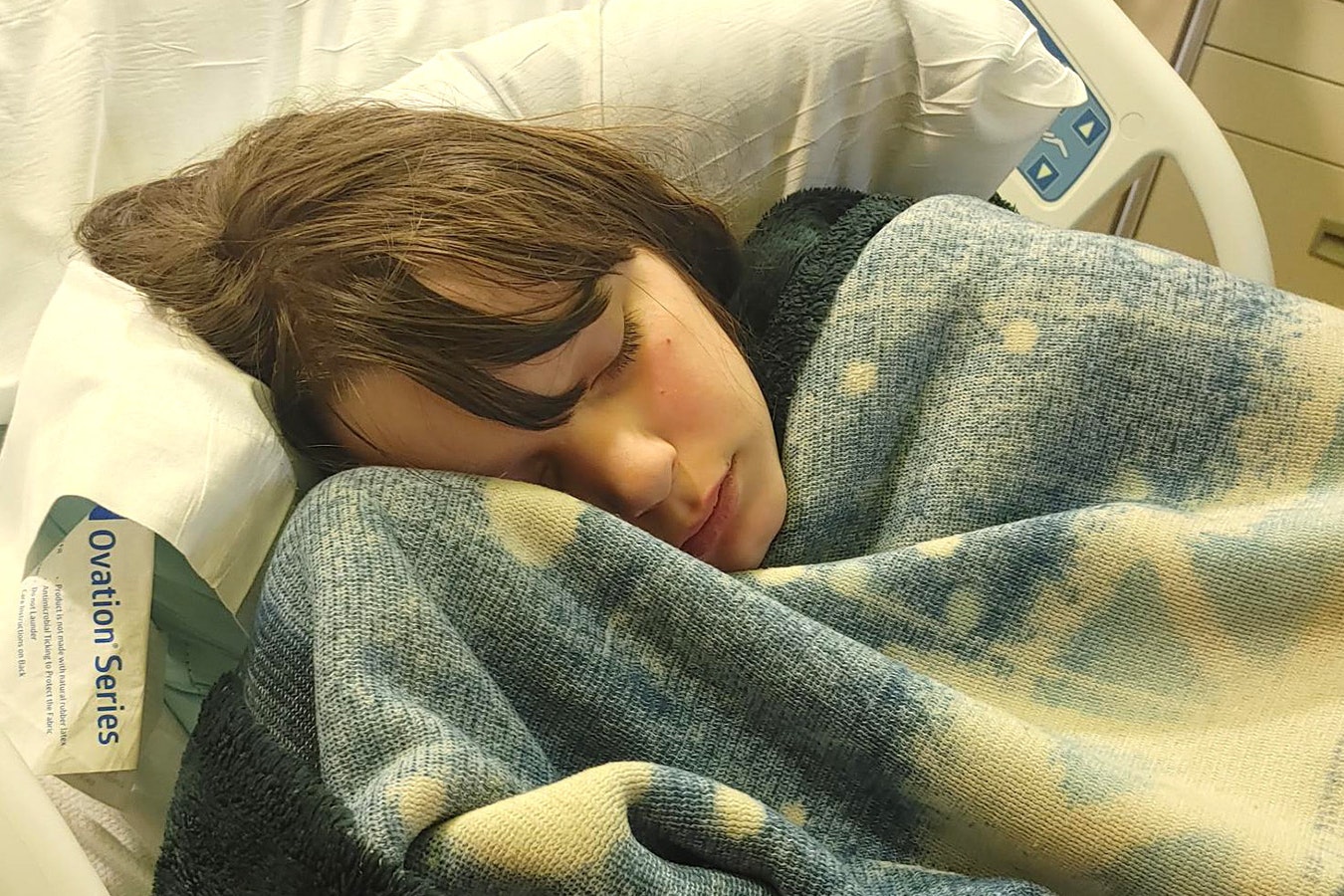 Talyn Reimer, 10, of Rawlins rests in a Denver hospital after being diagnosed with a large tumor in his head.
