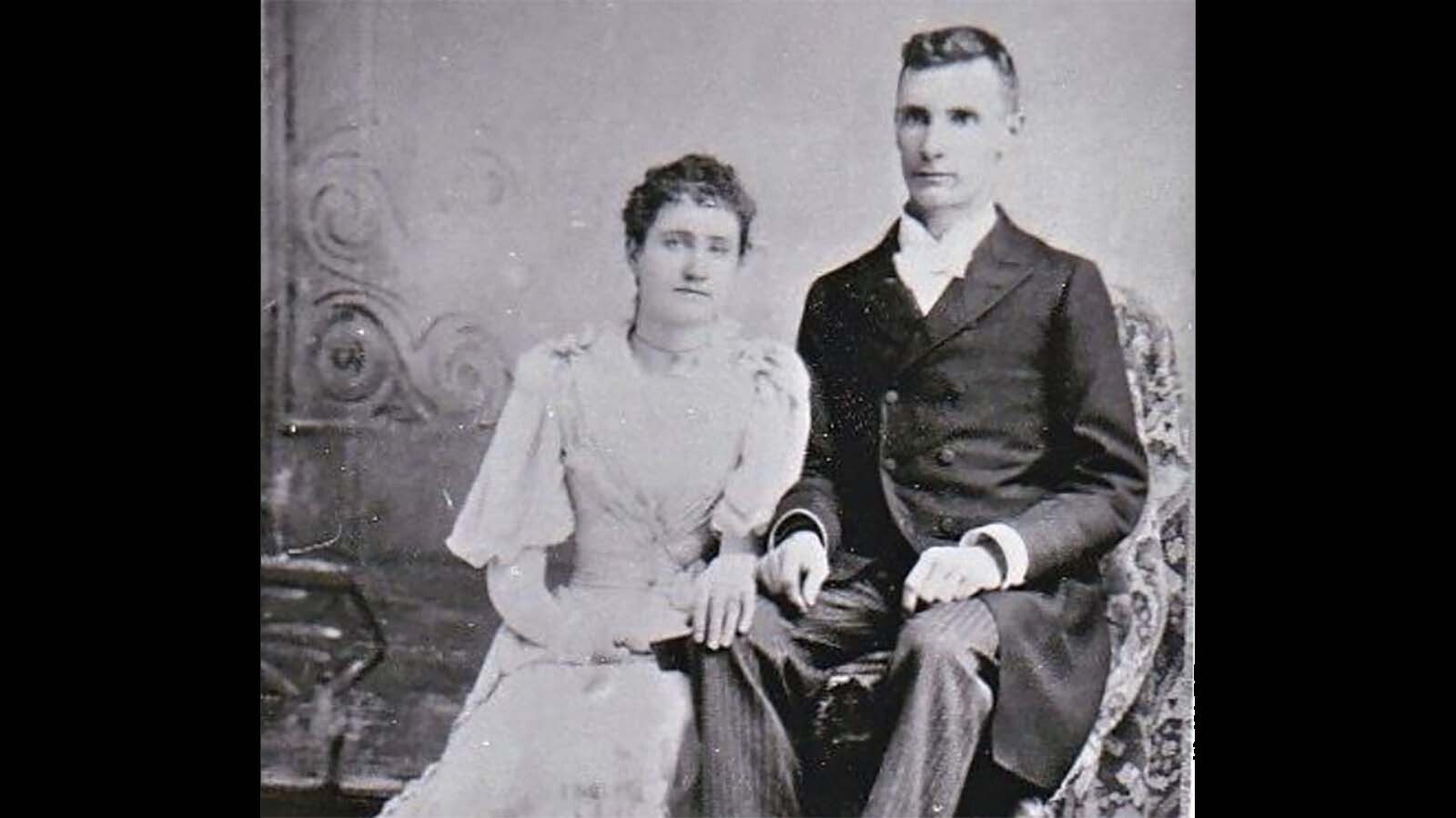 Ella and Willis Moon, early pioneers of Wyoming, often took rides in a wagon drawn by two tame cow elk that their friend, Laban Hillberry, had captured.