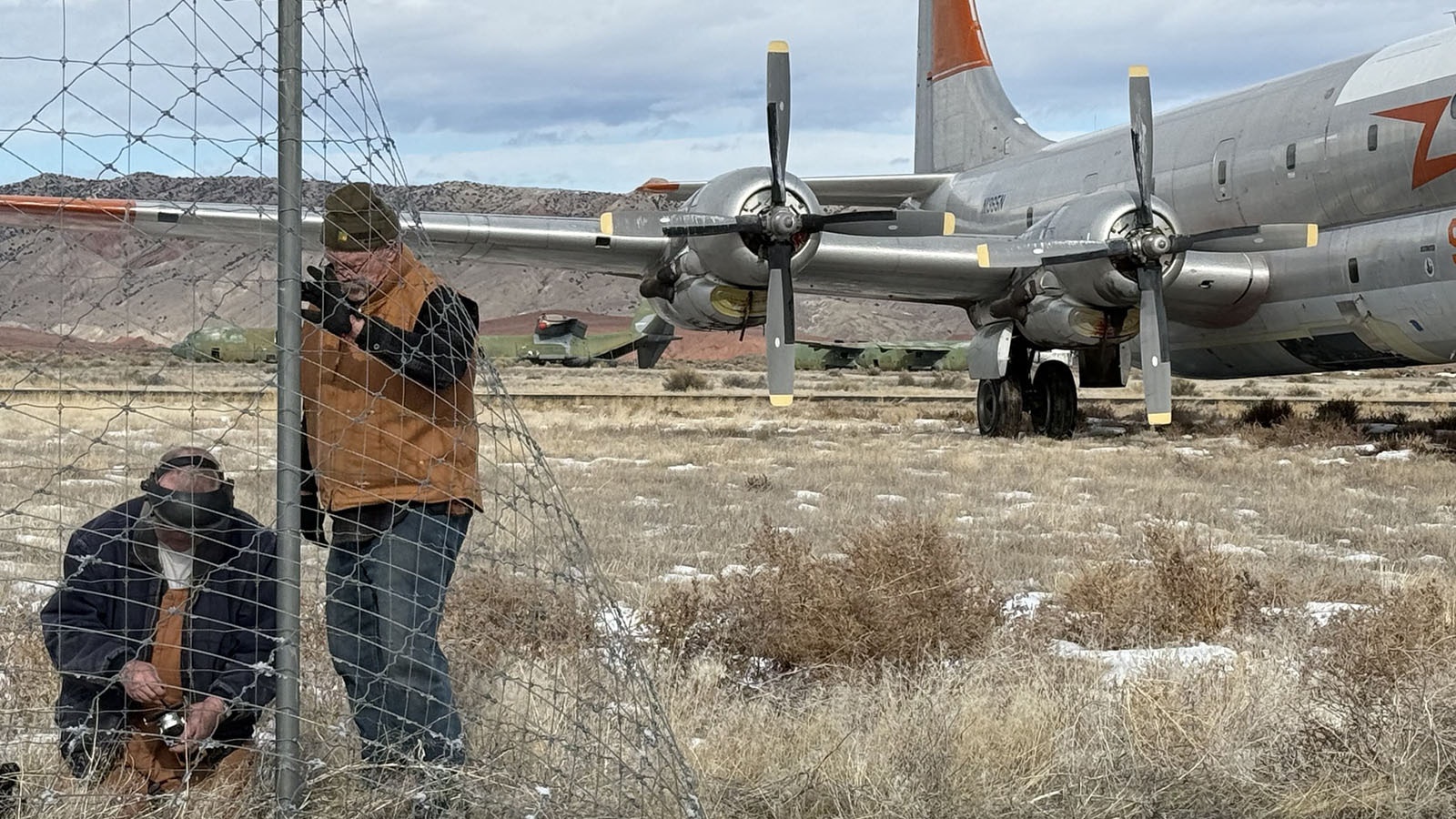 It took a team effort to move this Boeing KC-97 tanker to the grounds of the Museum of Flight and Aerial Firefighting, the Wyoming museum's largest aircraft. They had to wait for a cold snap so the ground would be frozen enough for the huge tanker to roll without sinking into the ground.