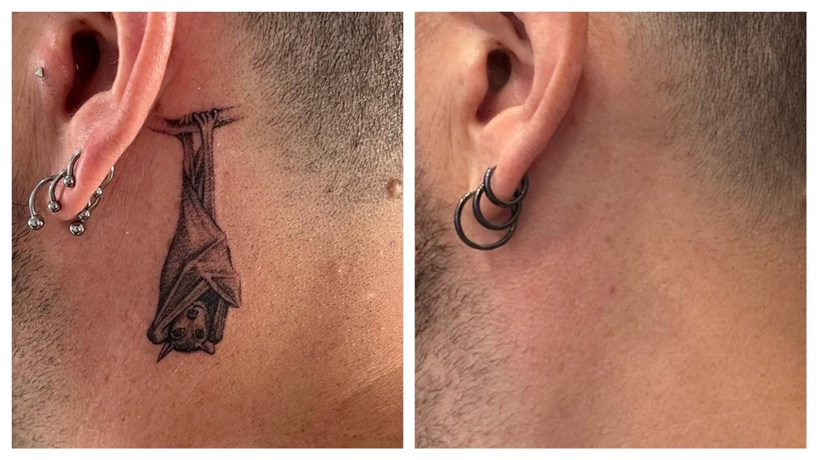 It started off as a good idea, but years later, not so much. So Inkless co-founder erased the bat behind his ear.