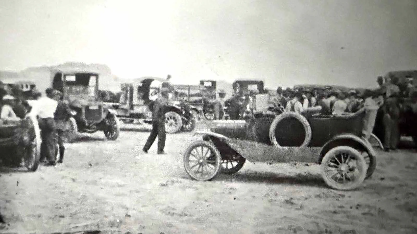 To move squatters off Section 31, southeast of Midwest, the men hitched four-horse teams to their shacks and hauled them away. Most of these events attracted large crowds of spectators.