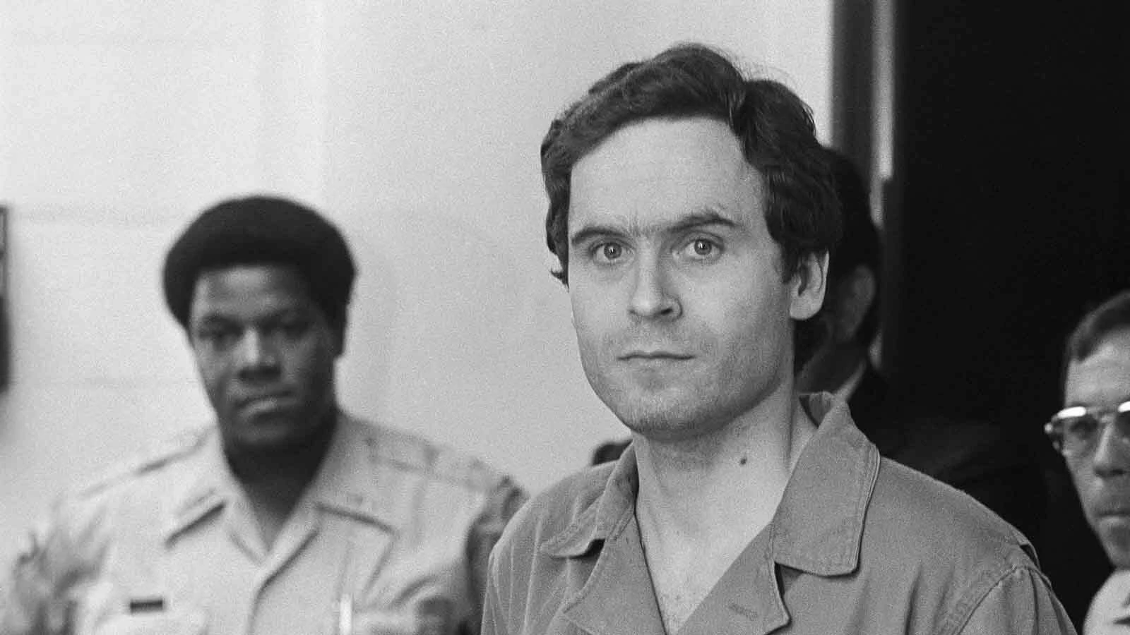Theodore Bundy after his arrest for the killings of Florida State Univesity coeds Margaret Bowman and Lisa Levy, who were beaten and strangled at the Chi Omega sorority house.