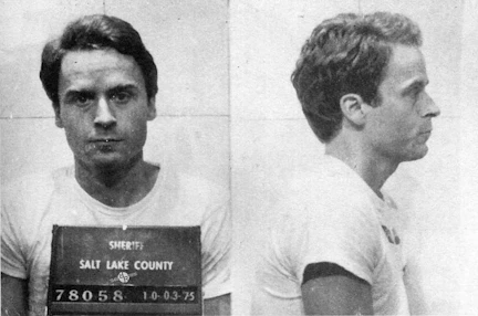A Utah booking photo of Ted Bundy.