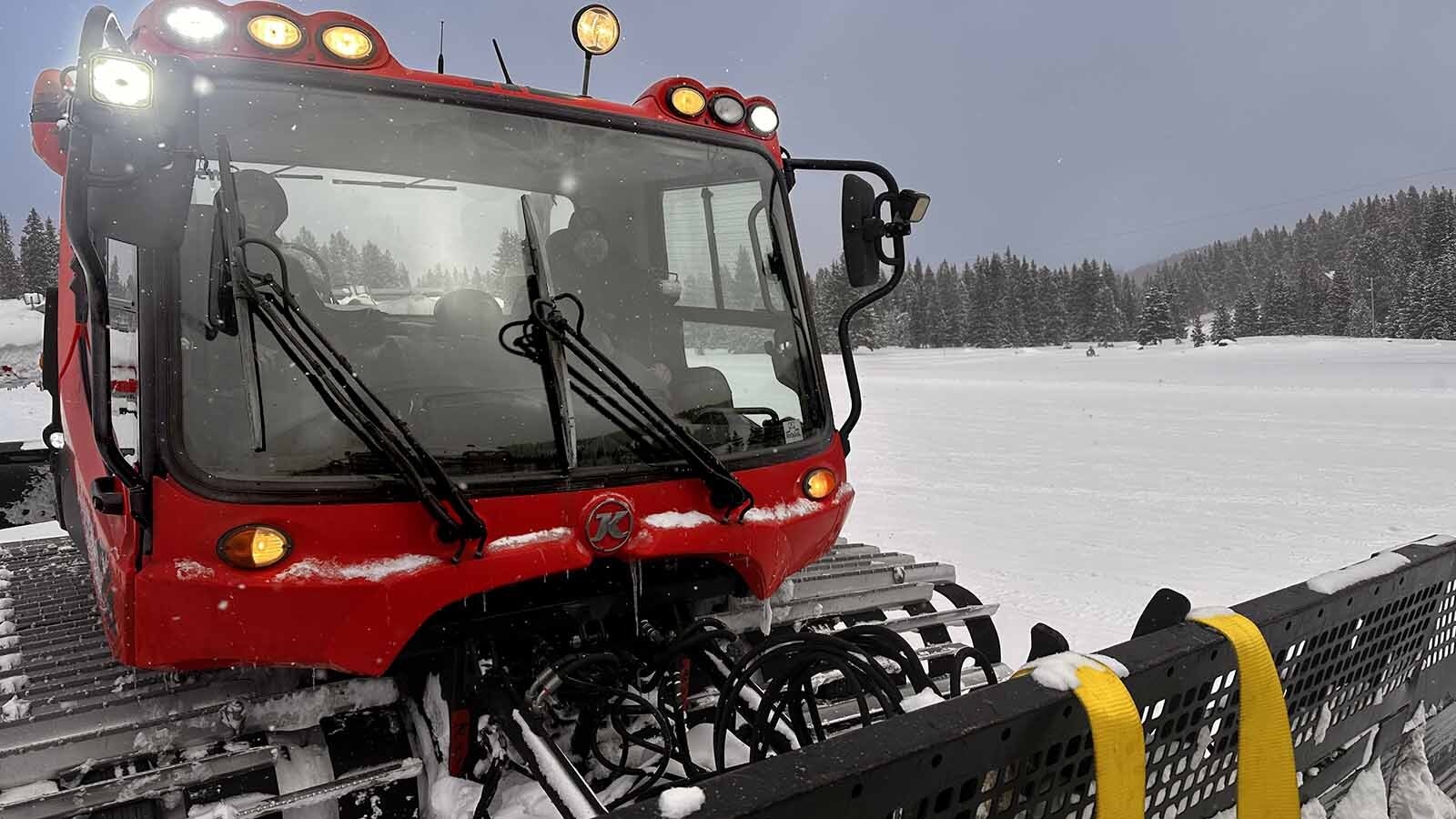Ryan Morris and 19-year-old Chase Walden operate the snowcats at Antelope Butte and say that the job is challenging, but rewarding. They get a different perspective of the mountain as they groom the trails and the steep inclines.