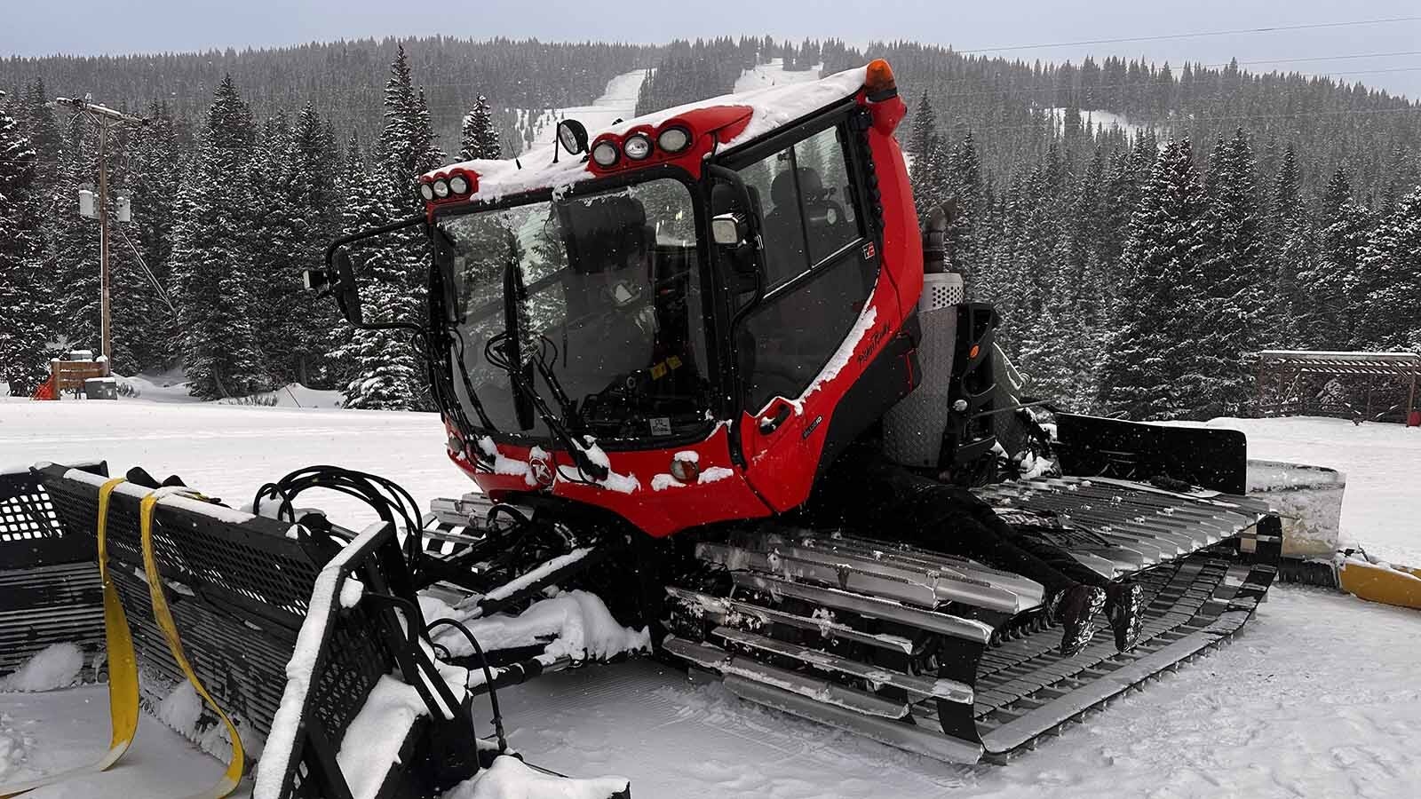 Ryan Morris and 19-year-old Chase Walden operate the snowcats at Antelope Butte and say that the job is challenging, but rewarding. They get a different perspective of the mountain as they groom the trails and the steep inclines.