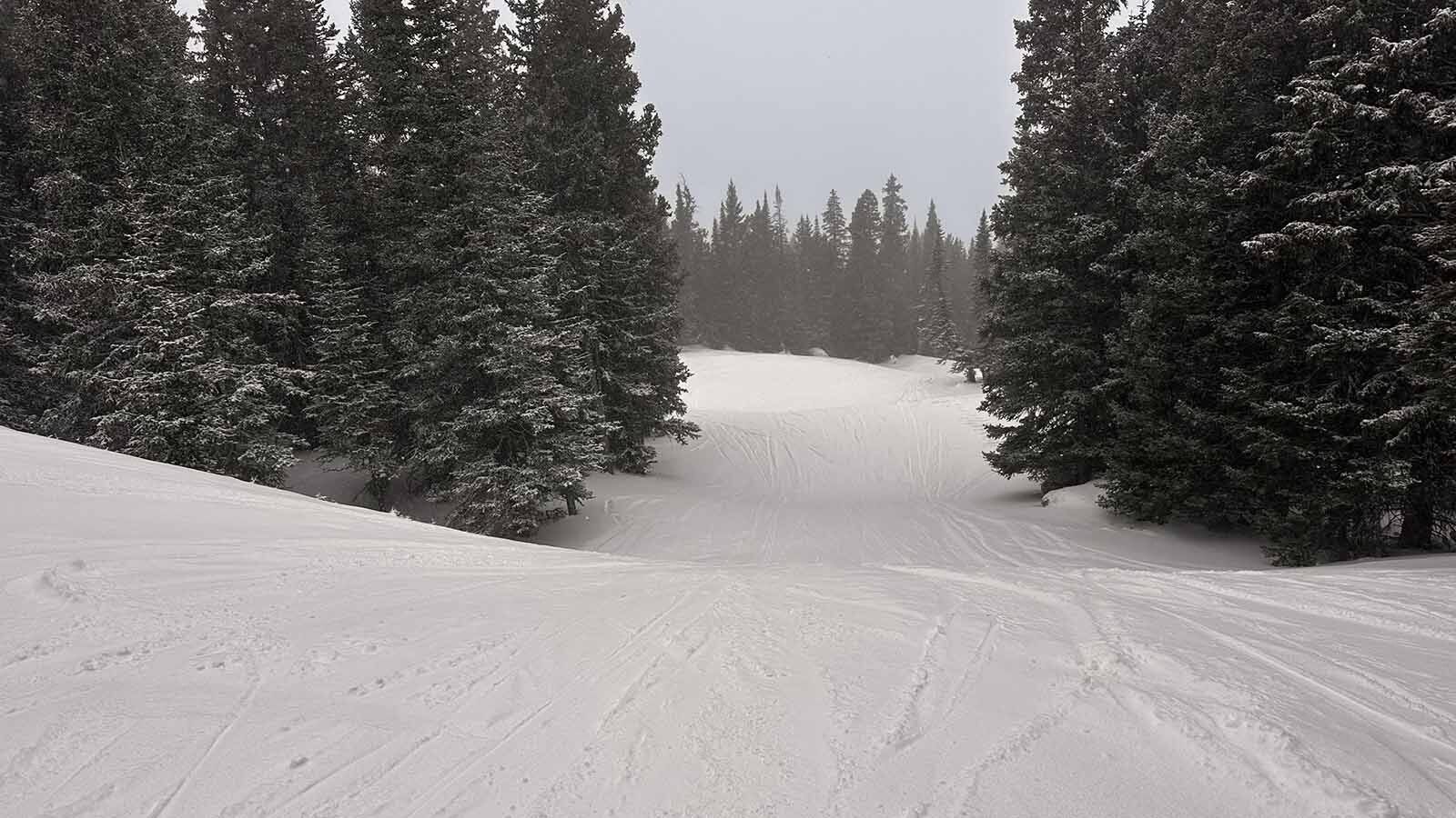 Ryan Morris, operations manager at Antelope Butte Mountain Recreation Area, said that he is careful about which trails he and Chase Walden groom with the snowcats at the mountain. Suze Moose is one of the easiest routes they tackle but still has its challenges.