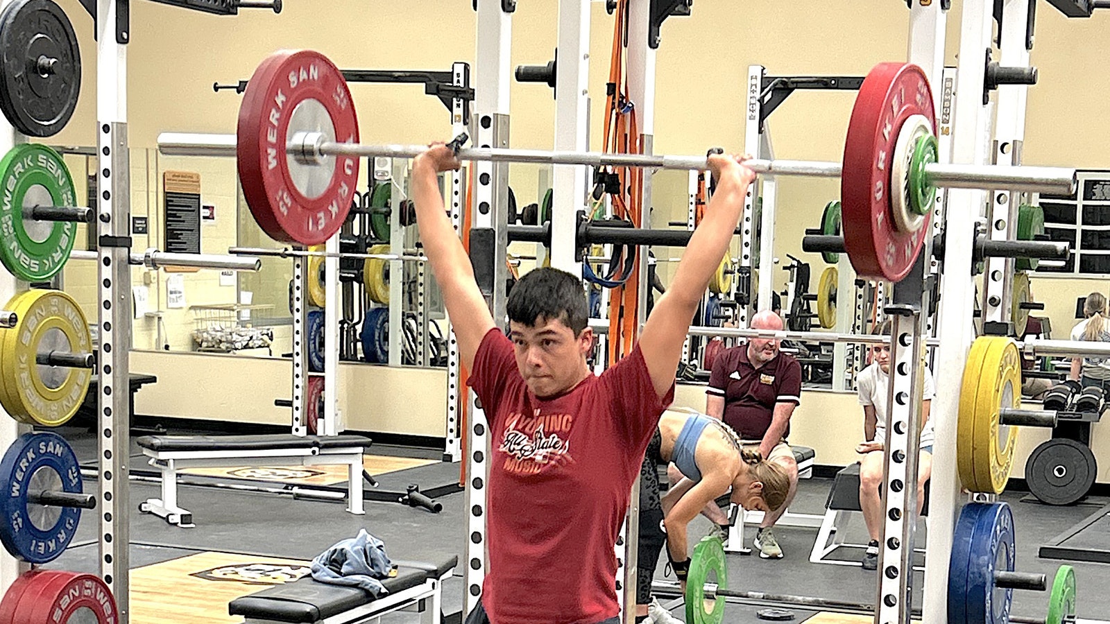 Vincent Gallizzi trains for nationals last week.