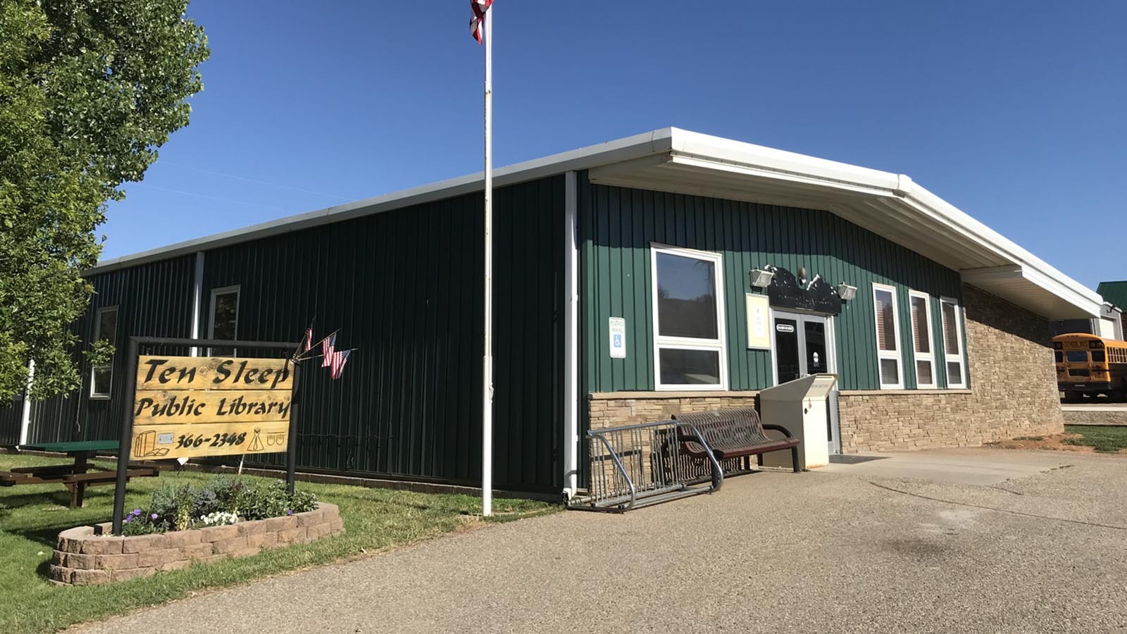 The Ten Sleep Public Library in Washakie County may be small, but it's filling huge roles in this tiny town in northcentral Wyoming. Yes, it's filled with books, but it's also the town's community center, tech center, and public health clinic.