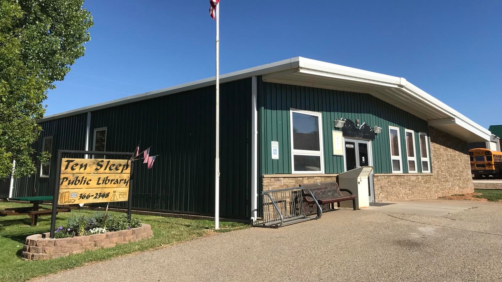 The Ten Sleep Public Library in Washakie County may be small, but it's filling huge roles in this tiny town in northcentral Wyoming. Yes, it's filled with books, but it's also the town's community center, tech center, and public health clinic.