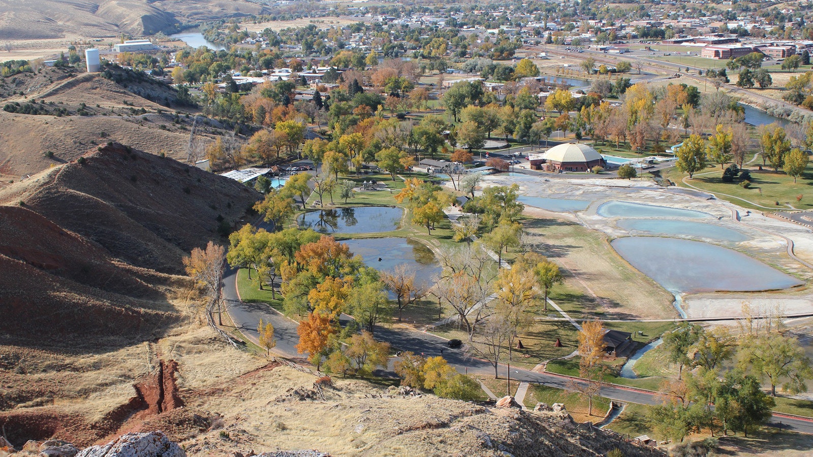Tepee Pools at Hot Springs State Park in Thermopolis, Wyoming.