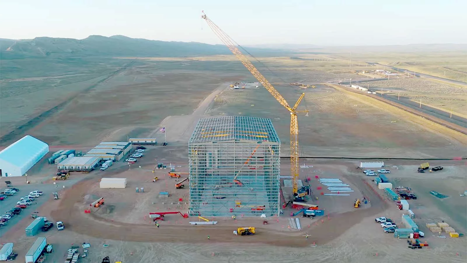Work is underway on the TerraPower nuclear power plant and its other facilities near Kemmerer, Wyoming.