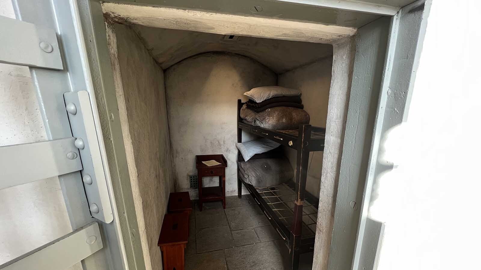 When Butch Cassidy was 27 years old, these cells became his new home at the Wyoming Territorial Prison in 1894. For the next 18 months, he worked long hours and seethed about his captivity. These cells would have held either a bunk bed or hammock, a chamber pot and nightstand.