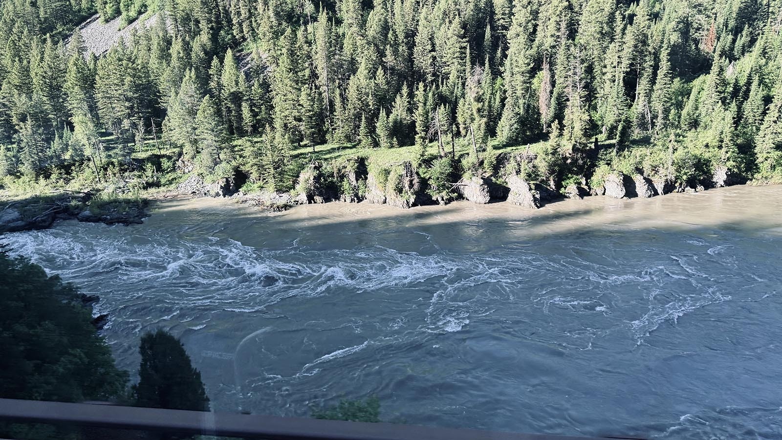 There are breathtaking views of the landscape to see along the drive from Driggs, Idaho, to Jackson, Wyoming.  Above, the Snake River weaves its way alongside Wyoming State Route 89 just east of Alpine, Wyoming.