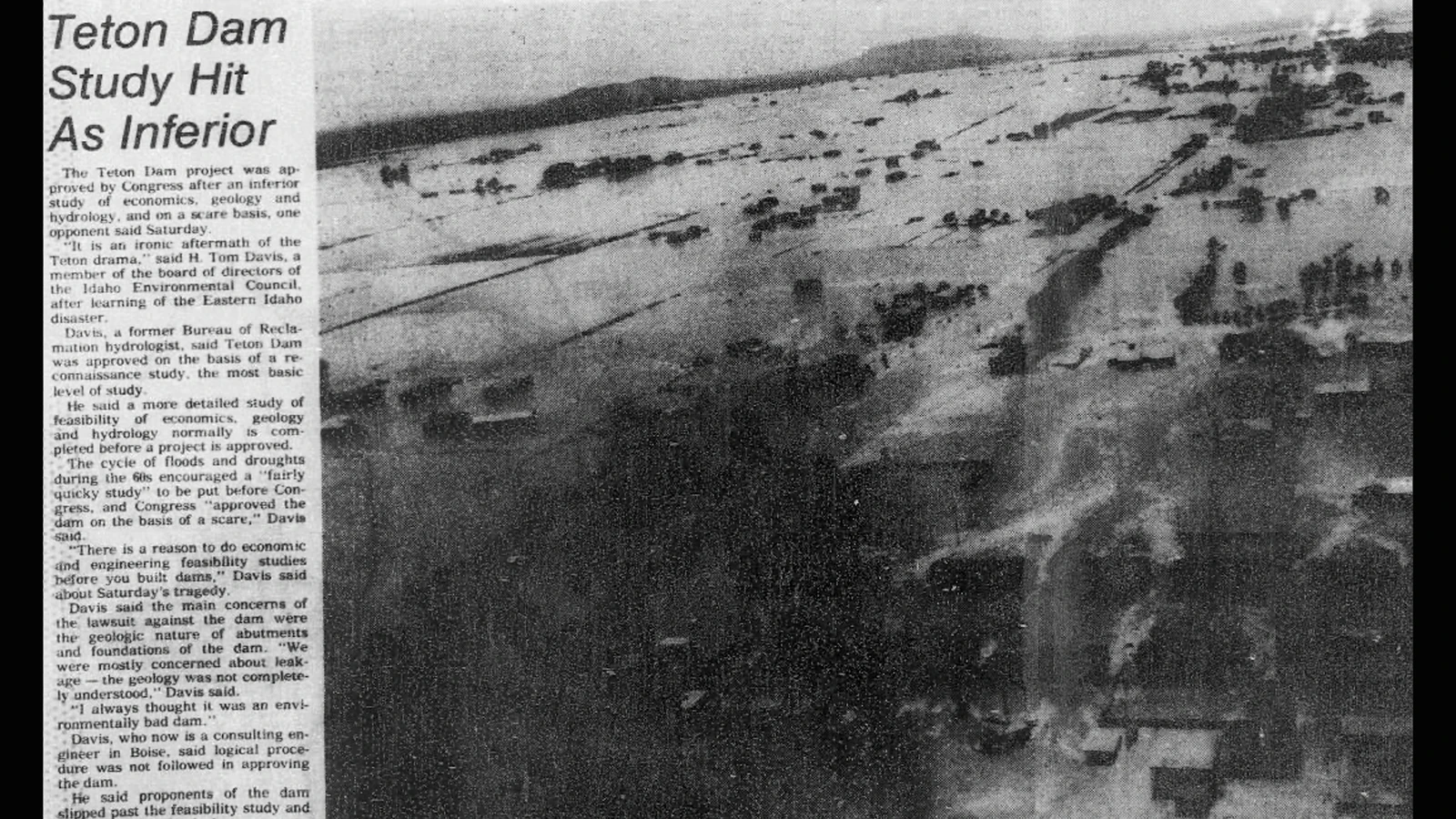 The Idaho Statesman on June 6, 1976, reported on the dam disaster.
